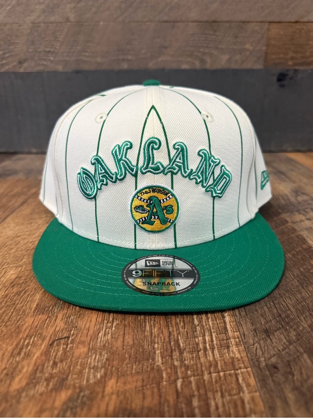 NWT New Era Oakland Athletics Cooperstown Pinstripe 9Fifty Snapback Hat